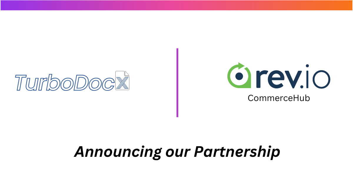 TurboDocx listing on Rev.io CommerceHub Marketplace
